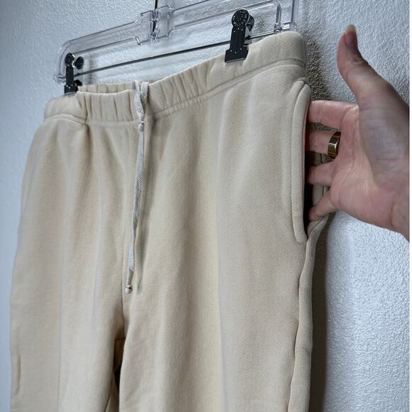 Les Tien Mens Cream Pullover Hoodie & Matching Sweatpants  Set M - Picture 13 of 16